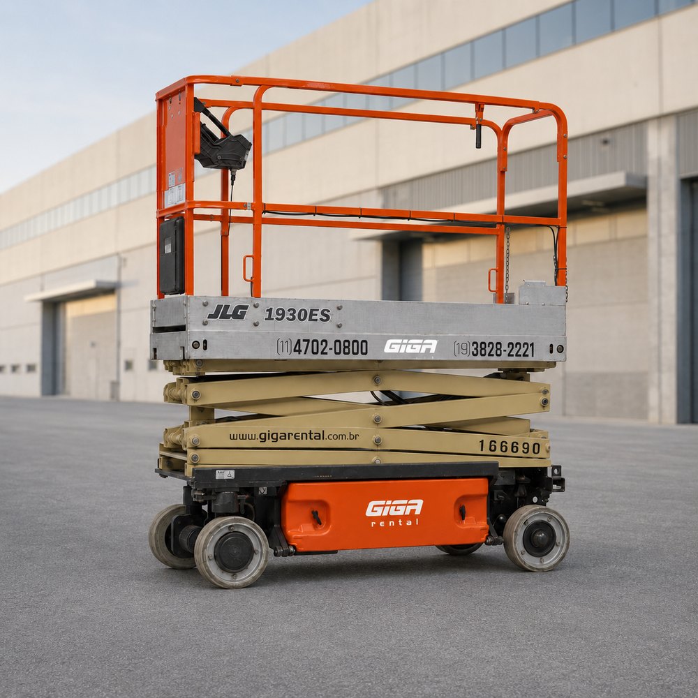 Plataforma tesoura JLG 1930 ES da frota GIGA RENTAL