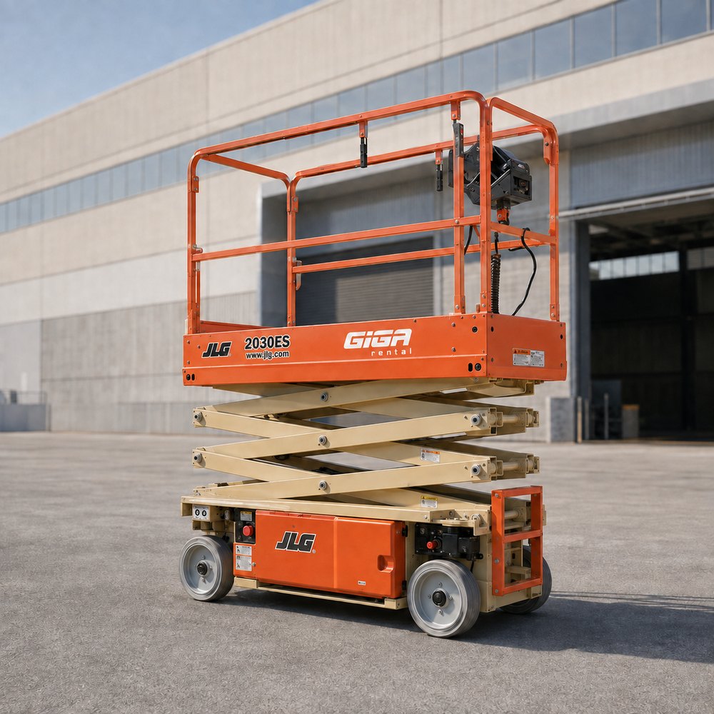 Plataforma tesoura JLG 2030 ES da frota GIGA RENTAL