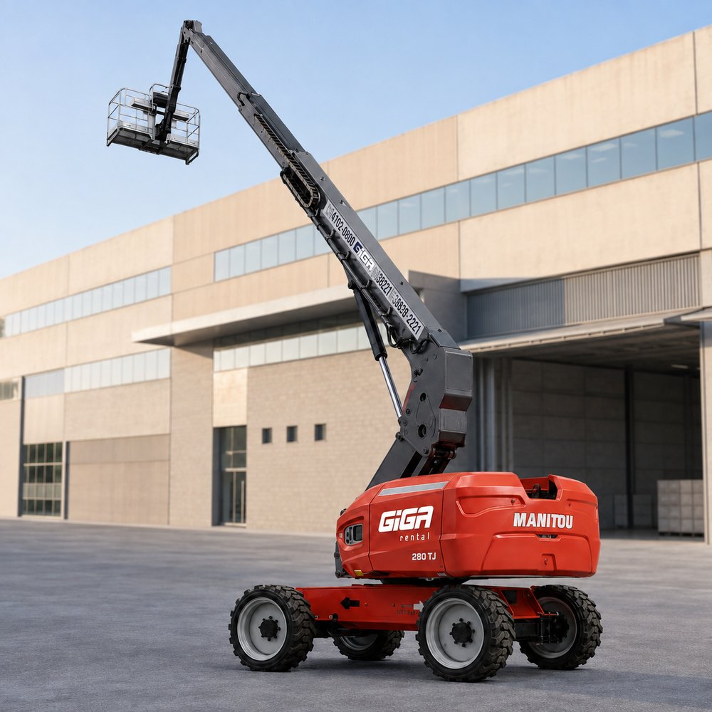 Plataforma articulada Manitou 280TJ da frota GIGA RENTAL