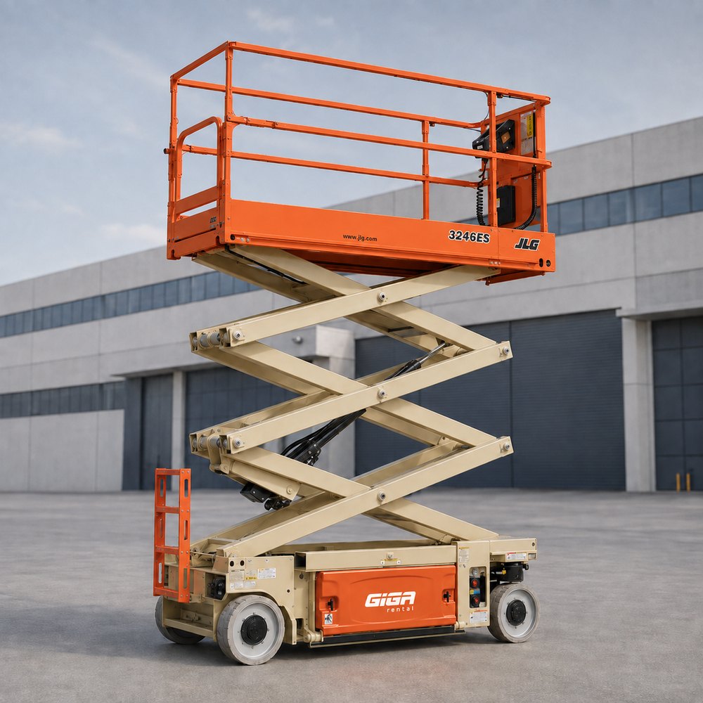Plataforma tesoura JLG 3246 ES da frota GIGA RENTAL