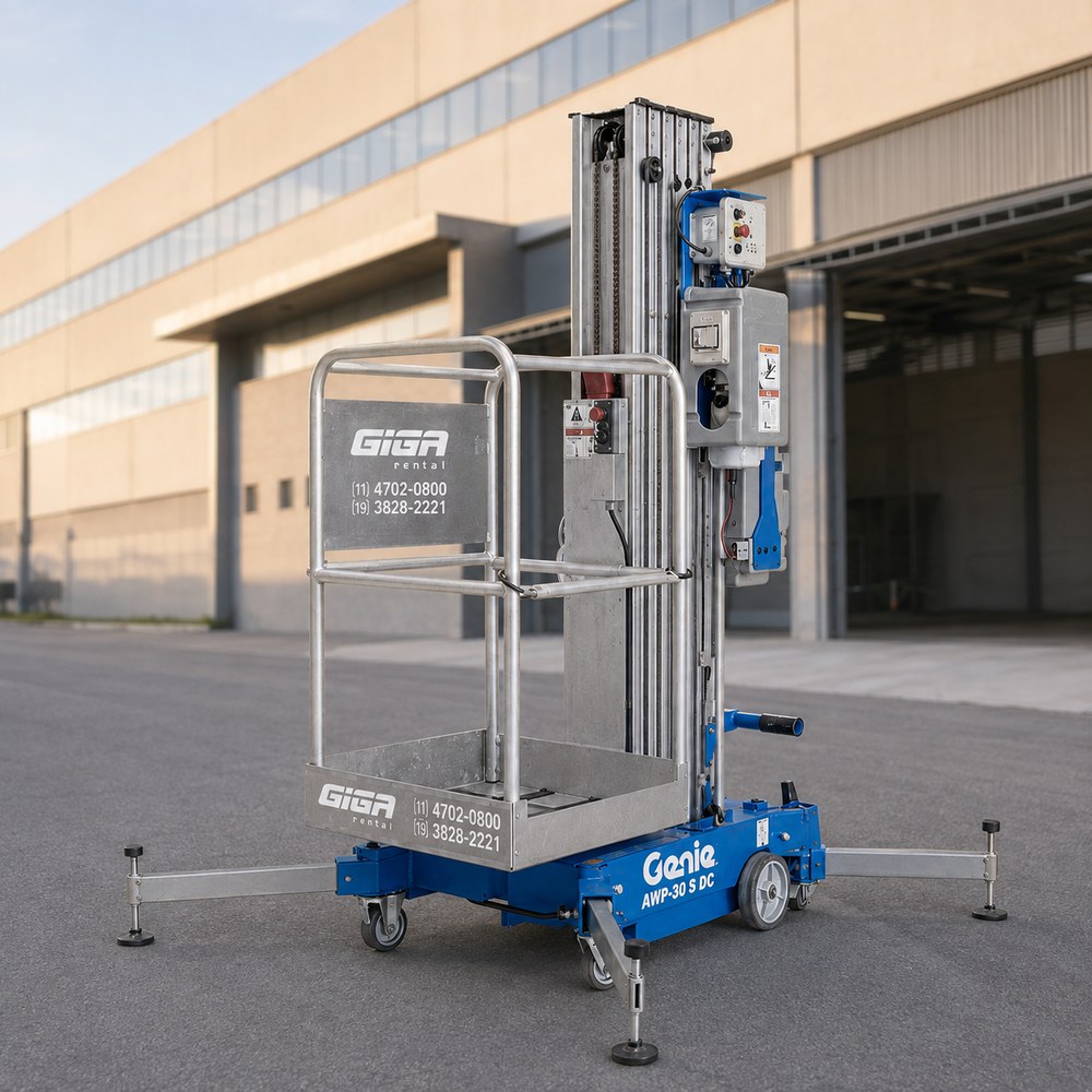 Plataforma individual Genie AWP30SDC da frota GIGA RENTAL