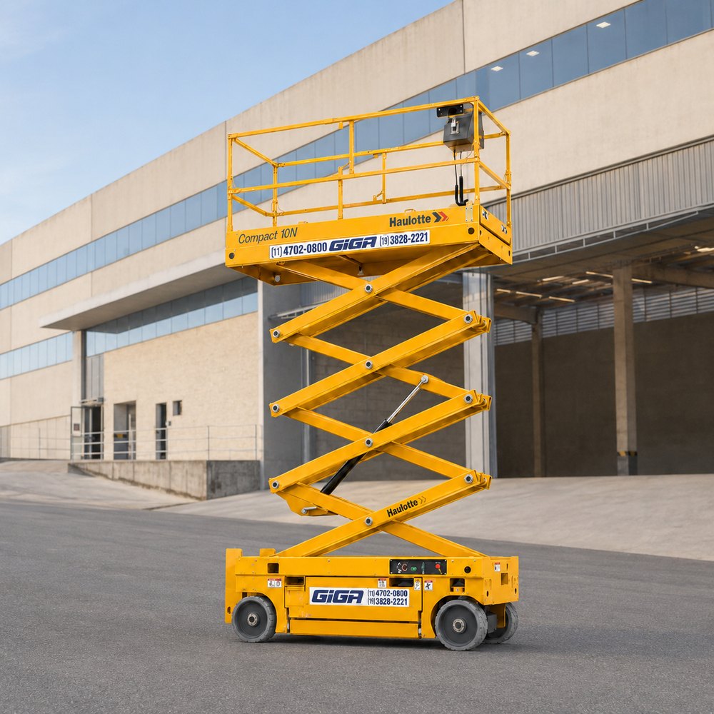Plataforma tesoura Haulotte COMPACT 10N da frota GIGA RENTAL