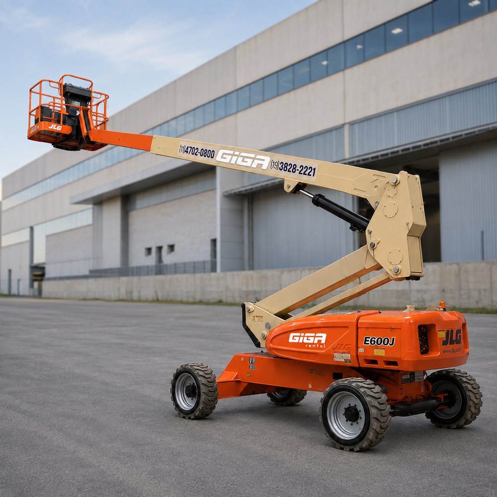 Plataforma articulada JLG E600J da frota GIGA RENTAL