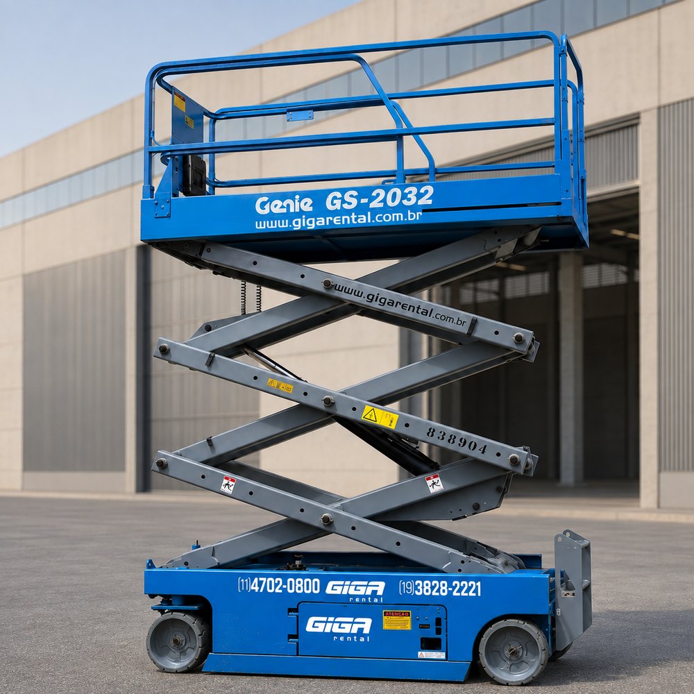 Plataforma tesoura Genie GS2032DC da frota GIGA RENTAL