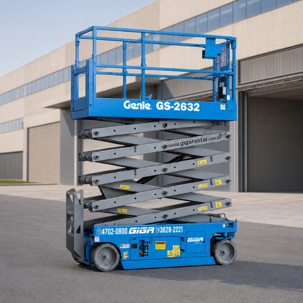 Plataforma tesoura Genie GS2632 da frota GIGA RENTAL