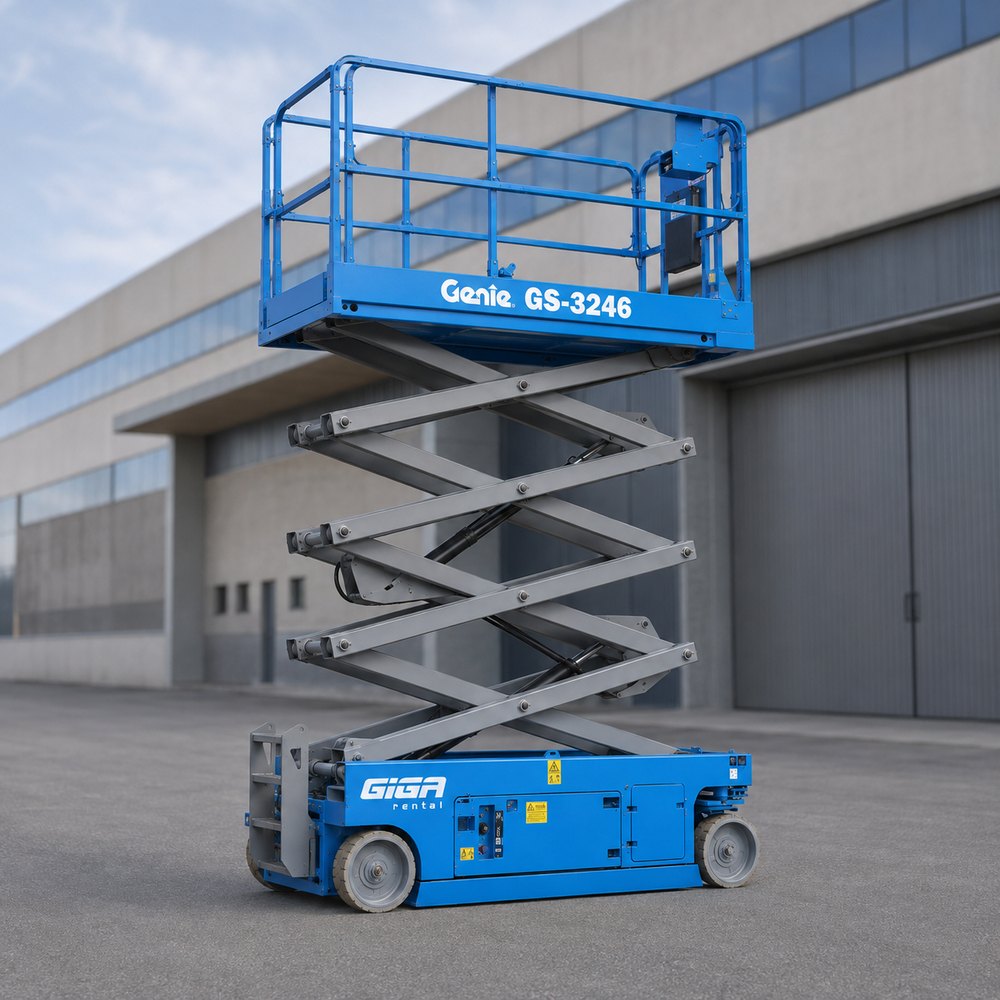 Plataforma tesoura Genie GS3246 da frota GIGA RENTAL
