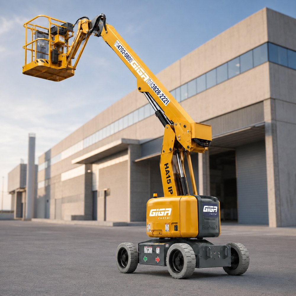 Plataforma articulada Haulotte HA15IP da frota GIGA RENTAL