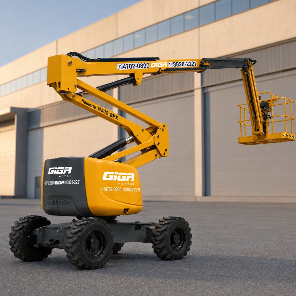 Plataforma articulada Haulotte HA18SPX da frota GIGA RENTAL