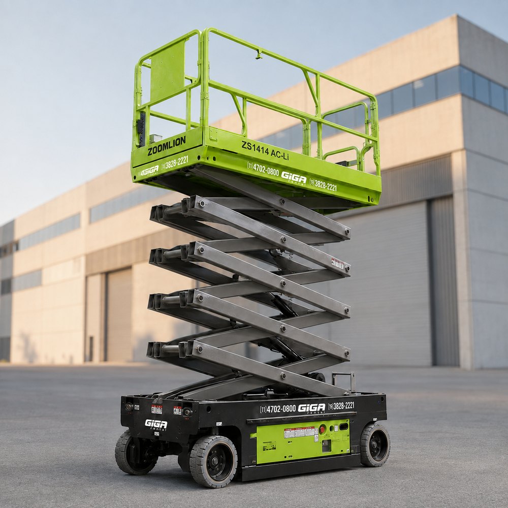 Plataforma tesoura Zoomlion ZS1414 AC LI da frota GIGA RENTAL